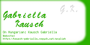 gabriella kausch business card